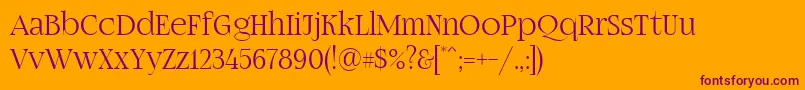 Fogtwono5 Font – Purple Fonts on Orange Background