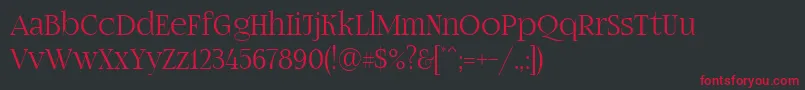 フォントFogtwono5 – 黒い背景に赤い文字