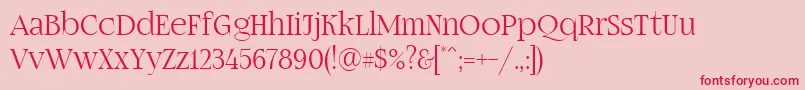 Fogtwono5 Font – Red Fonts on Pink Background