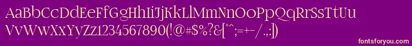 Fogtwono5 Font – Yellow Fonts on Purple Background