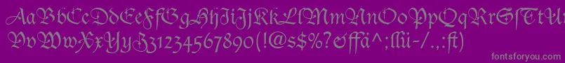 TudorScriptLightSsiLight Font – Gray Fonts on Purple Background