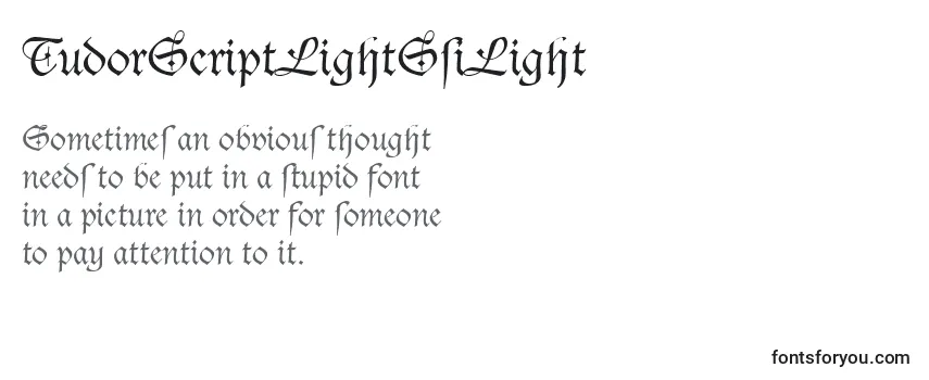Schriftart TudorScriptLightSsiLight
