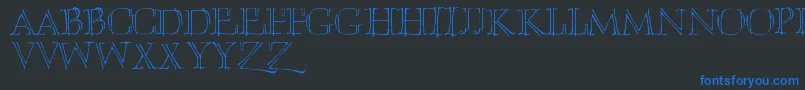 Umber Font – Blue Fonts on Black Background