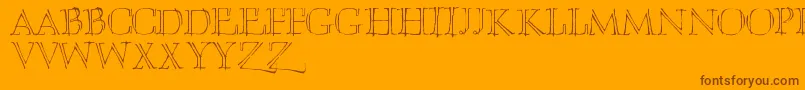 Umber Font – Brown Fonts on Orange Background