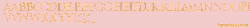Umber Font – Orange Fonts on Pink Background