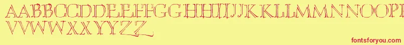 Umber Font – Red Fonts on Yellow Background