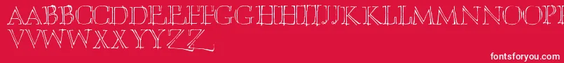 フォントUmber – 赤い背景に白い文字