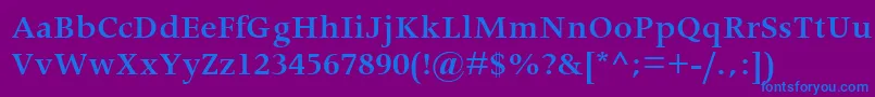 Шрифт ApolloMtSemiBold – синие шрифты на фиолетовом фоне