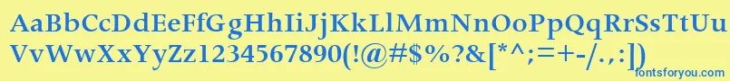 More about ApolloMtSemiBold Font ApolloMtSemiBold Font – Blue Fonts on Yellow Background