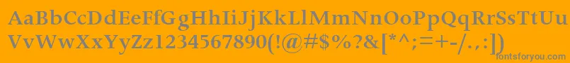 ApolloMtSemiBold Font – Gray Fonts on Orange Background