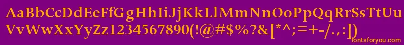 ApolloMtSemiBold Font – Orange Fonts on Purple Background