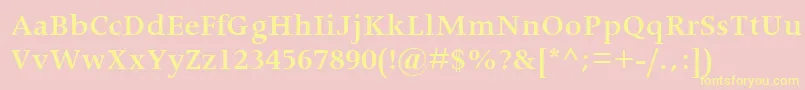 ApolloMtSemiBold Font – Yellow Fonts on Pink Background