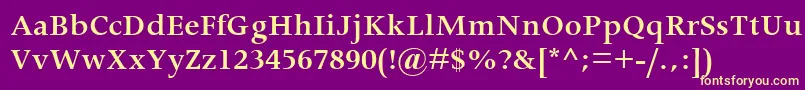 ApolloMtSemiBold Font – Yellow Fonts on Purple Background