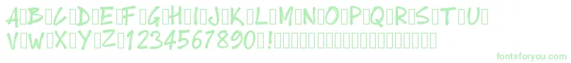 Шрифт Pwboldtoon – зелёные шрифты на белом фоне