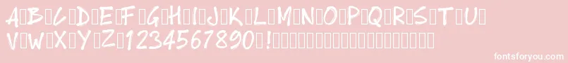 Pwboldtoon Font – White Fonts on Pink Background