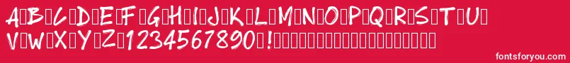 fuente Pwboldtoon – Fuentes Blancas Sobre Fondo Rojo