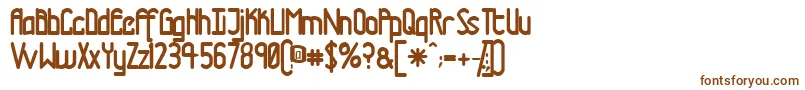 Tmtrn-fontti – ruskeat fontit valkoisella taustalla