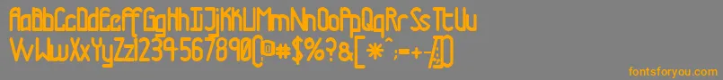 Czcionka Tmtrn – pomarańczowe czcionki na szarym tle