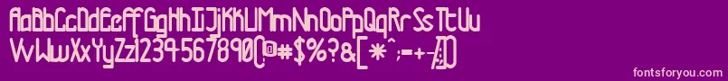 Tmtrn Font – Pink Fonts on Purple Background