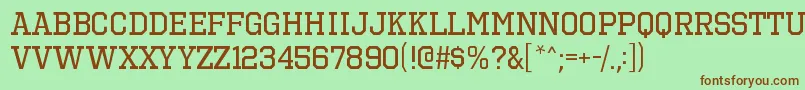 OctinsportsrgRegular Font – Brown Fonts on Green Background