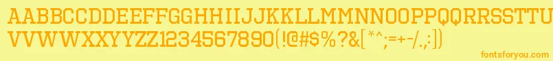 OctinsportsrgRegular Font – Orange Fonts on Yellow Background