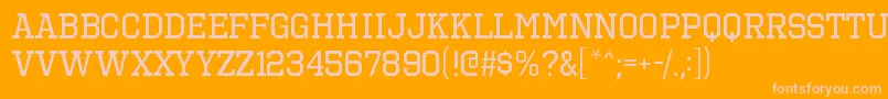 OctinsportsrgRegular Font – Pink Fonts on Orange Background