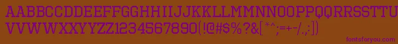 OctinsportsrgRegular Font – Purple Fonts on Brown Background