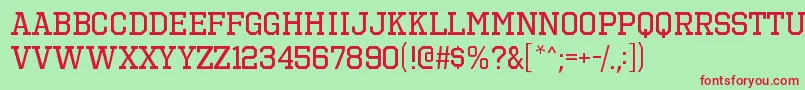 OctinsportsrgRegular Font – Red Fonts on Green Background