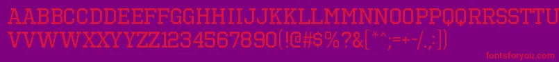 OctinsportsrgRegular Font – Red Fonts on Purple Background