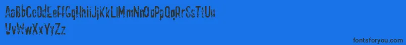 GasolineScratchyDemo Font – Black Fonts on Blue Background