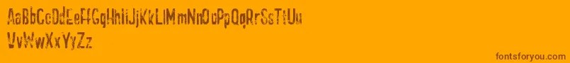 GasolineScratchyDemo Font – Brown Fonts on Orange Background