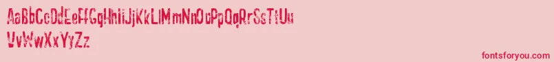 GasolineScratchyDemo Font – Red Fonts on Pink Background