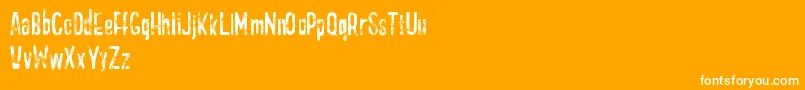 GasolineScratchyDemo Font – White Fonts on Orange Background