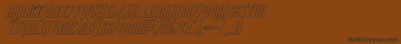 Шрифт Hawkmoon3Dital – чёрные шрифты на коричневом фоне