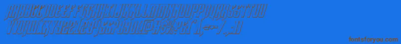 Hawkmoon3Dital Font – Brown Fonts on Blue Background