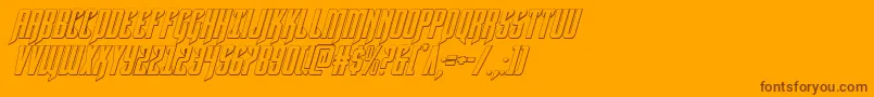 Hawkmoon3Dital Font – Brown Fonts on Orange Background