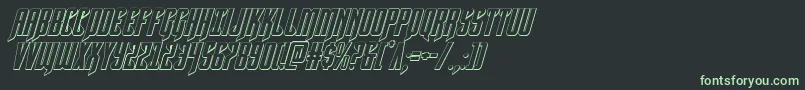 Hawkmoon3Dital Font – Green Fonts on Black Background