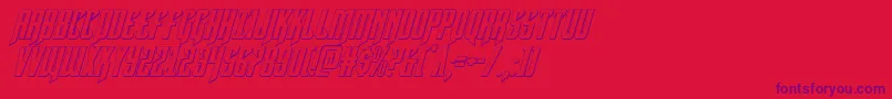 Hawkmoon3Dital Font – Purple Fonts on Red Background