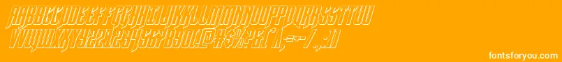 Шрифт Hawkmoon3Dital – белые шрифты на оранжевом фоне