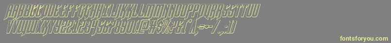 Hawkmoon3Dital Font – Yellow Fonts on Gray Background