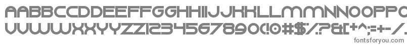 フォントGangWolfikCraze – 白い背景に灰色の文字