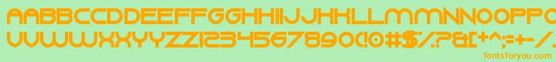 GangWolfikCraze Font – Orange Fonts on Green Background