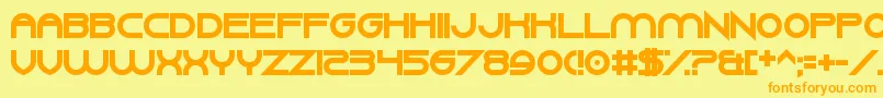 GangWolfikCraze Font – Orange Fonts on Yellow Background