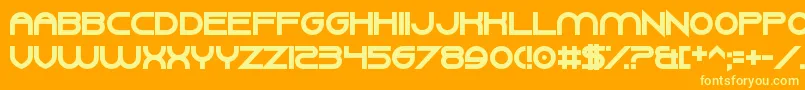 GangWolfikCraze Font – Yellow Fonts on Orange Background