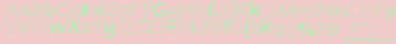 Peekaboo2 Font – Green Fonts on Pink Background