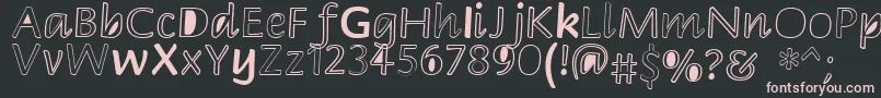 Peekaboo2 Font – Pink Fonts on Black Background