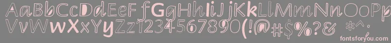 Peekaboo2 Font – Pink Fonts on Gray Background