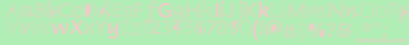 Peekaboo2 Font – Pink Fonts on Green Background