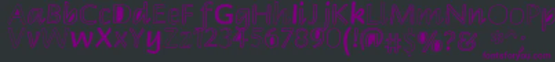 Peekaboo2 Font – Purple Fonts on Black Background
