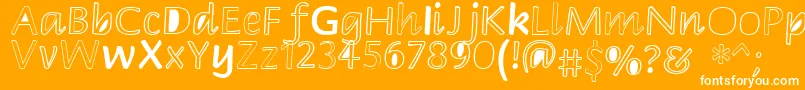 Peekaboo2 Font – White Fonts on Orange Background